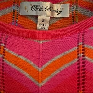 Beth Bowley Ladies Dress size Small, multicolor stripe, sleeveless, knit